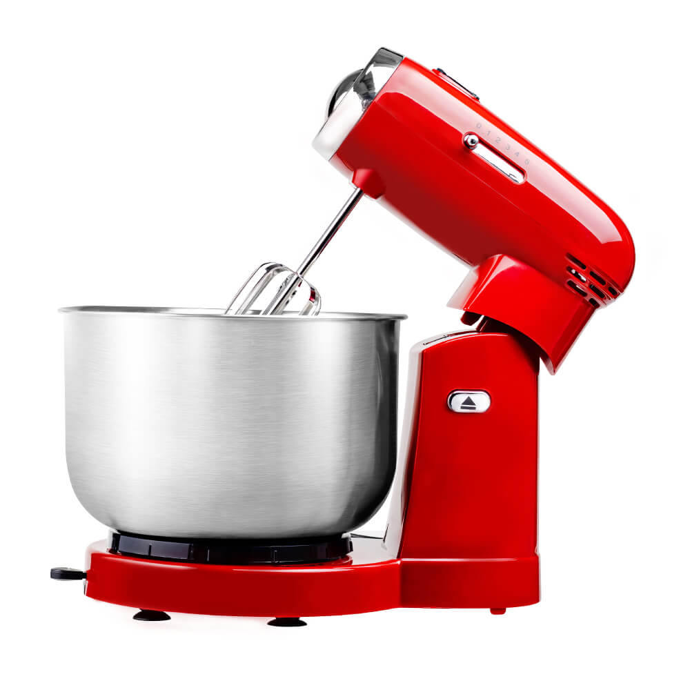 Electric Stand Mixer 3.5 Qt Stainless Bowl 5 Speed 250W Lightweight