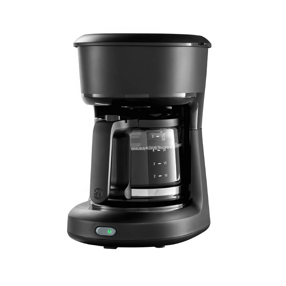Compact Drip Coffee Maker with Auto Pause Glass Carafe 12 Cup