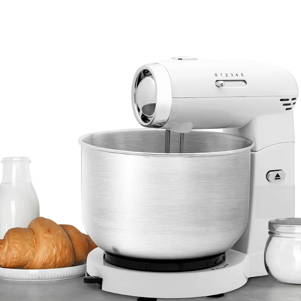 Electric Stand Mixer 3.5 Qt Stainless Bowl 5 Speed 250W Lightweight