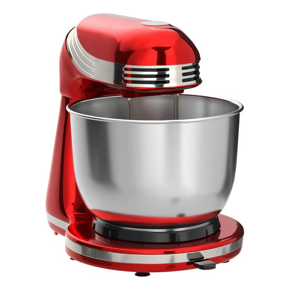 6 Speed Stand Mixer with 3 Qt Bowl Dough Hooks and Beaters for Baking
