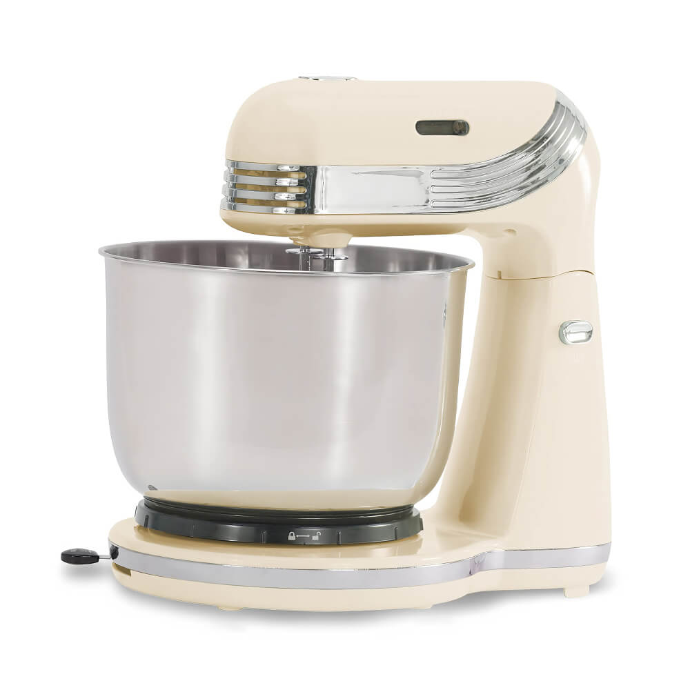 6 Speed Stand Mixer with 3 Qt Bowl Dough Hooks and Beaters for Baking