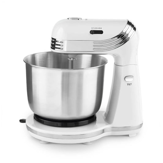 6 Speed Stand Mixer with 3 Qt Bowl Dough Hooks and Beaters for Baking